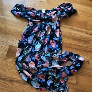 Floral off the shoulder maxi dress